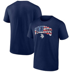 Minnesota Vikings Banner Wave Logo T-Shirt - Navy discount