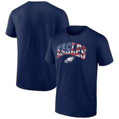 Philadelphia Eagles Banner Wave Logo T-Shirt - Navy on sale