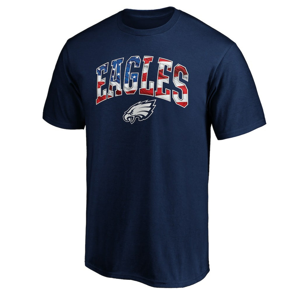 Philadelphia Eagles Banner Wave Logo T-Shirt - Navy on sale