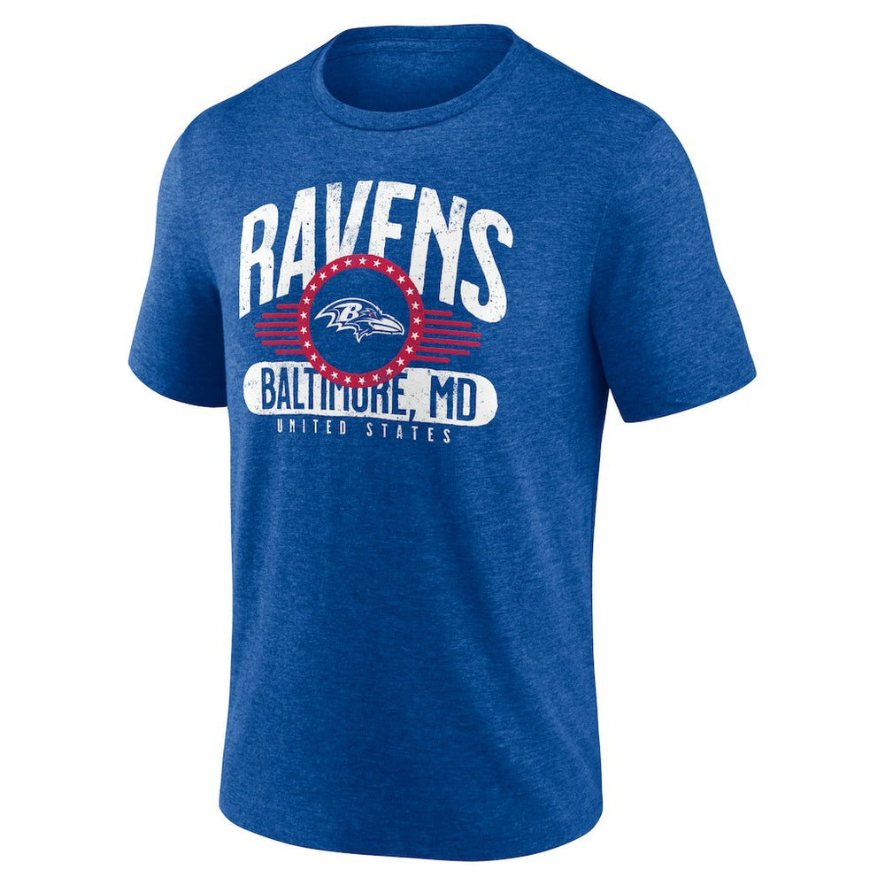 Baltimore Ravens Badge of Honor Tri-Blend T-Shirt - Royal on sale