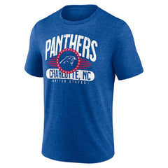 Carolina Panthers Badge of Honor Tri-Blend T-Shirt - Royal discount