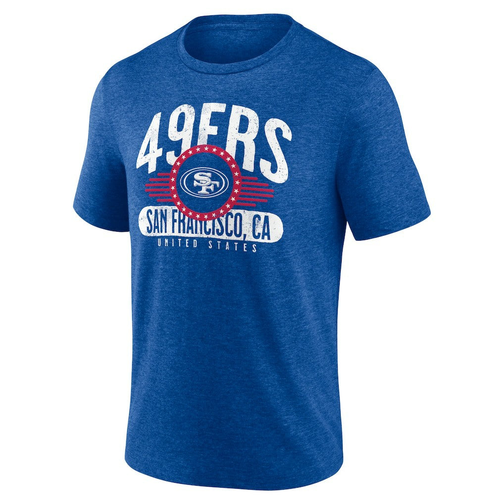 San Francisco 49ers Badge of Honor Tri-Blend T-Shirt - Royal outlet