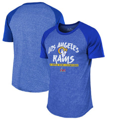 Los Angeles Rams Majestic Threads 2-Time Super Bowl Champions Tri-Blend Raglan T-Shirt - Royal online