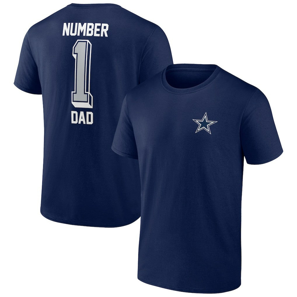 Dallas Cowboys Number One Dad T-Shirt - Navy outlet