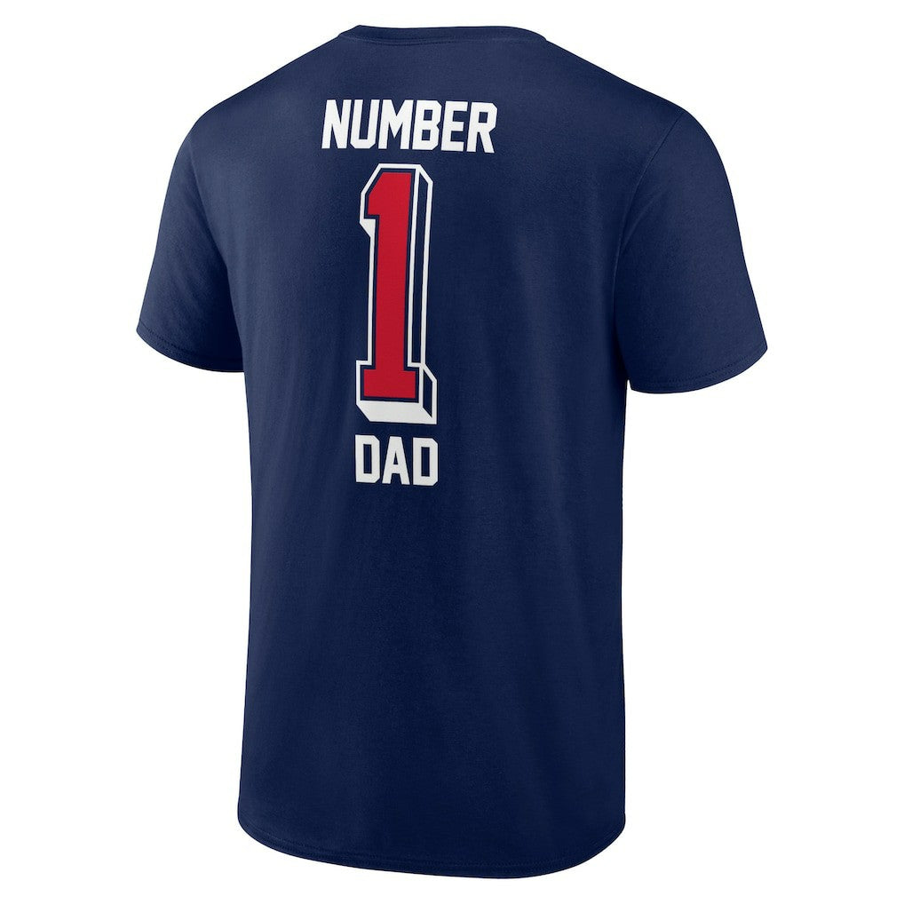 New England Patriots Number One Dad T-Shirt - Navy outlet