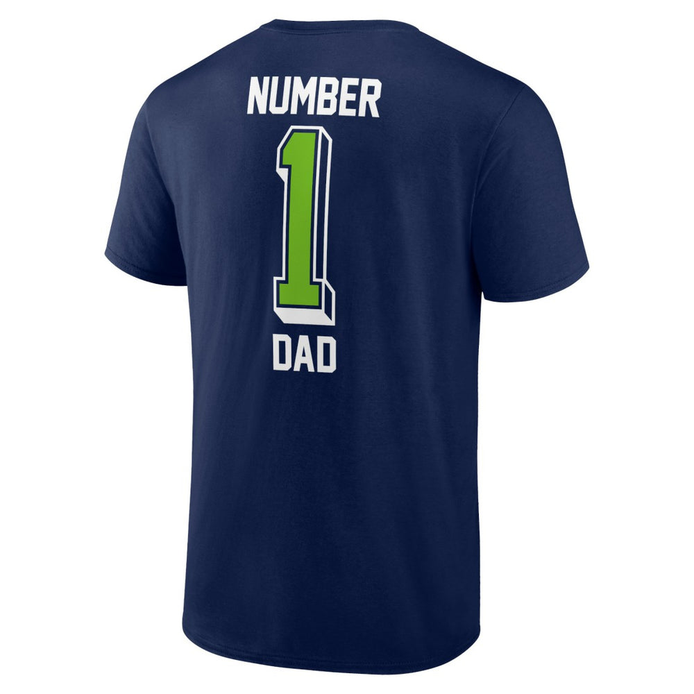 Seattle Seahawks Number One Dad T-Shirt - College Navy sale
