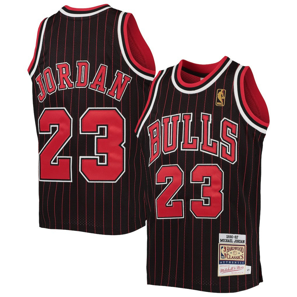 Michael Jordan Chicago Bulls Youth 1996-97 Hardwood Classics Authentic Jersey sale - Black/Red on sale