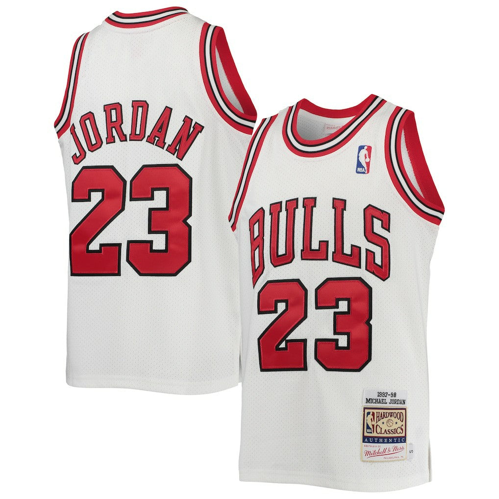 Michael Jordan Chicago Bulls Youth 1997/98 Hardwood Classics Authentic Jersey sale - White outlet