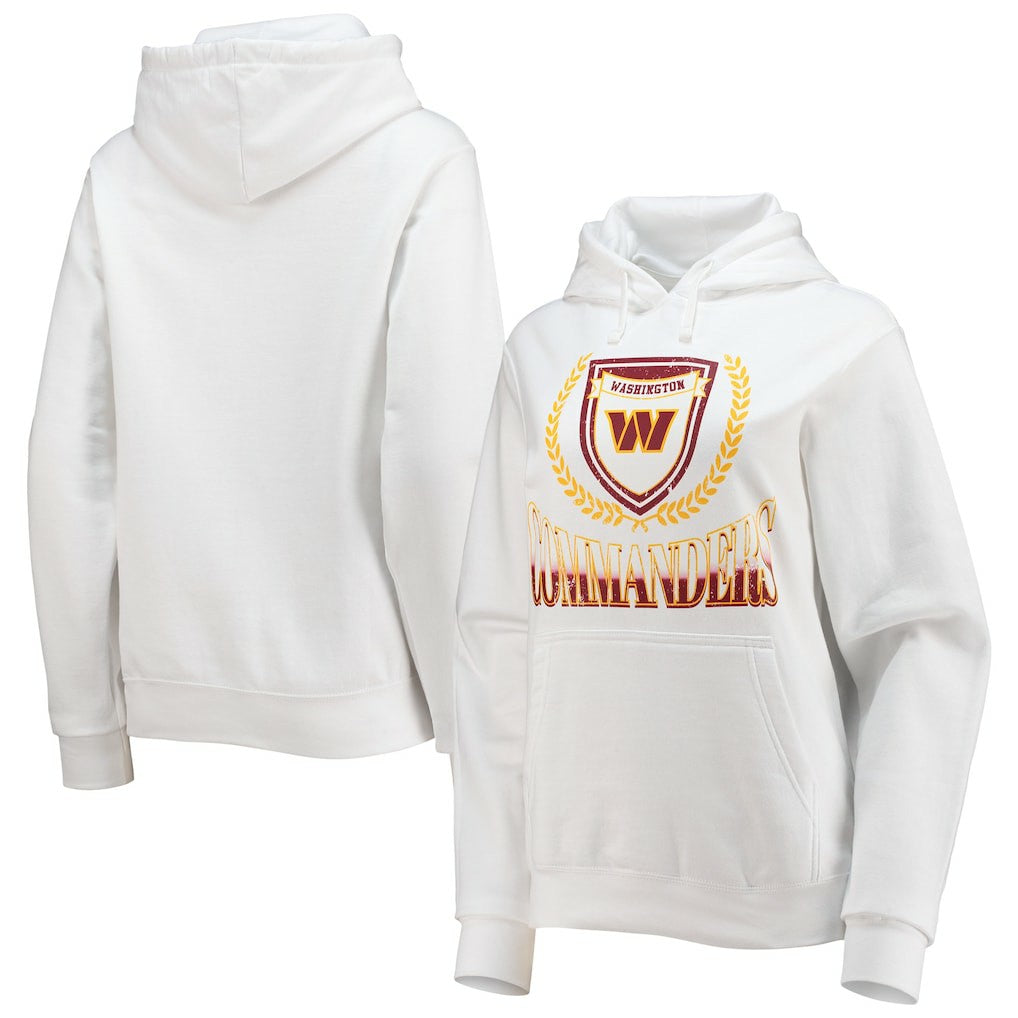 Washington Commanders WEAR by Erin Andrews Women's Fleece Pullover Hoodie - White cheap