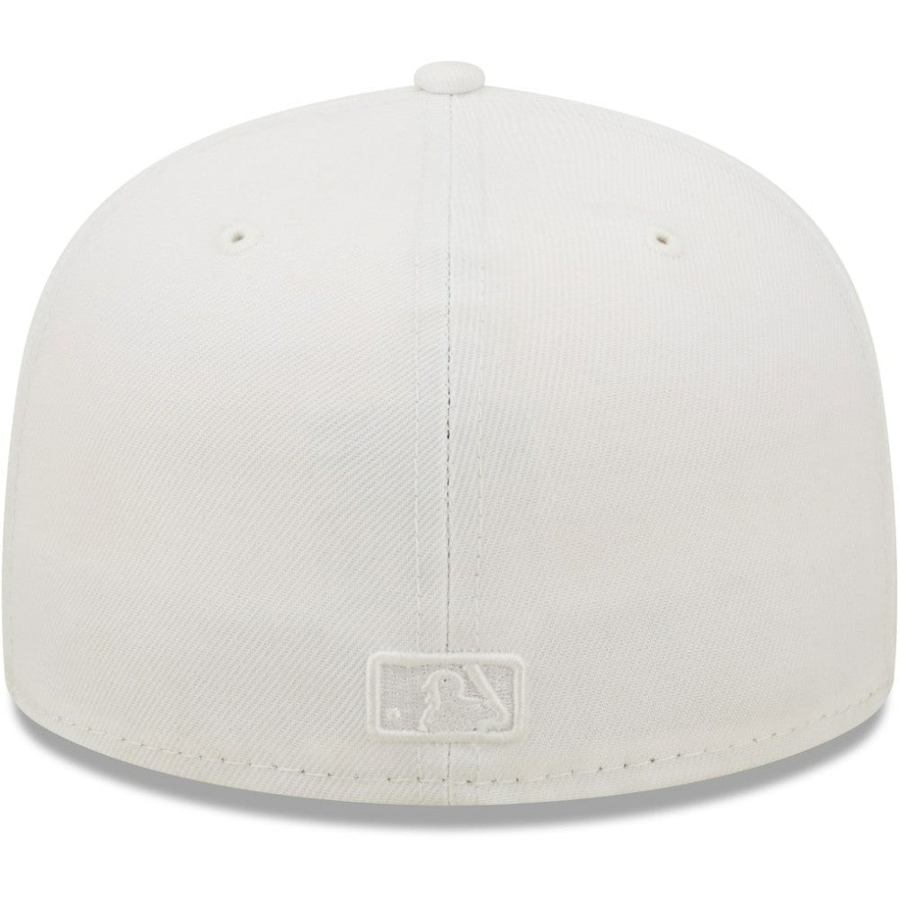 Cincinnati Reds White on White 59FIFTY Fitted Hat