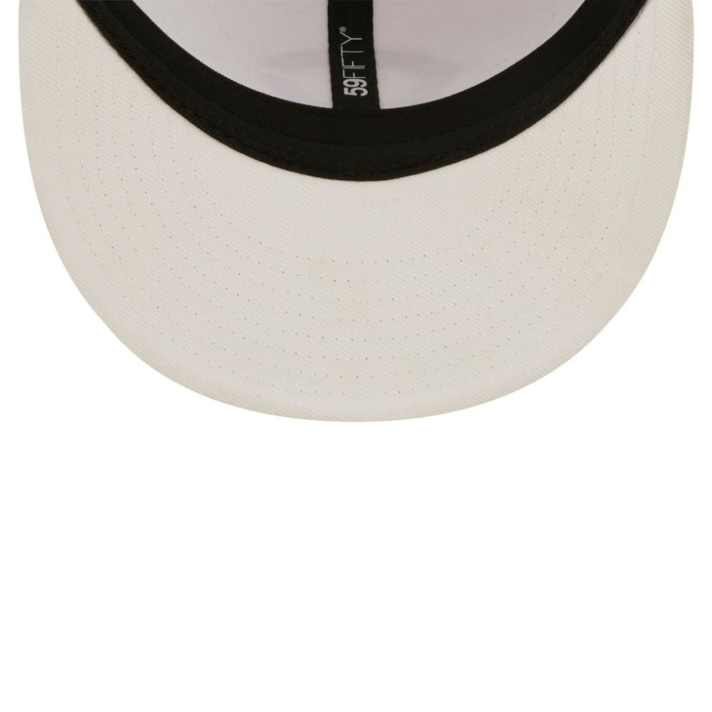 Cincinnati Reds White on White 59FIFTY Fitted Hat