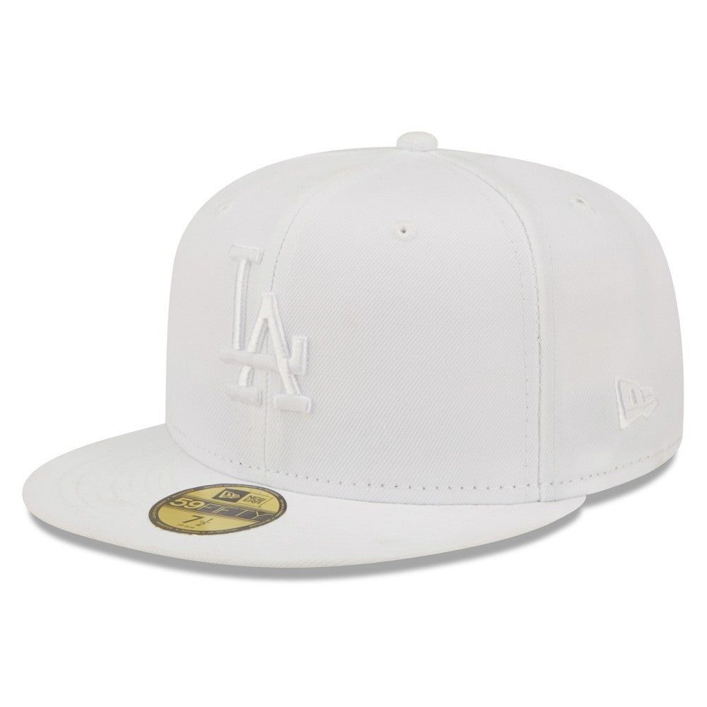 Los Angeles Dodgers White on White 59FIFTY Fitted Hat