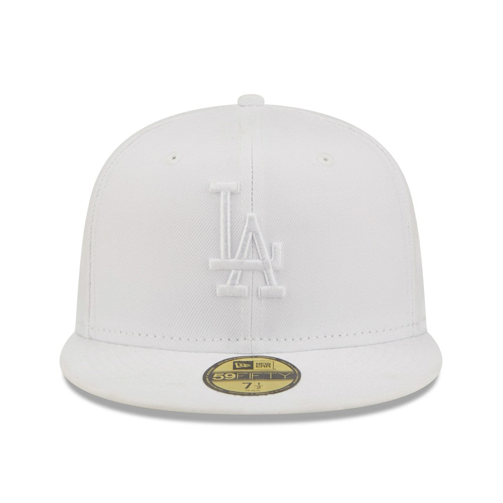 Los Angeles Dodgers White on White 59FIFTY Fitted Hat