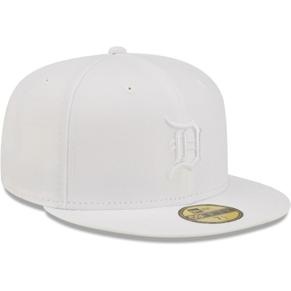 Detroit Tigers White on White 59FIFTY Fitted Hat