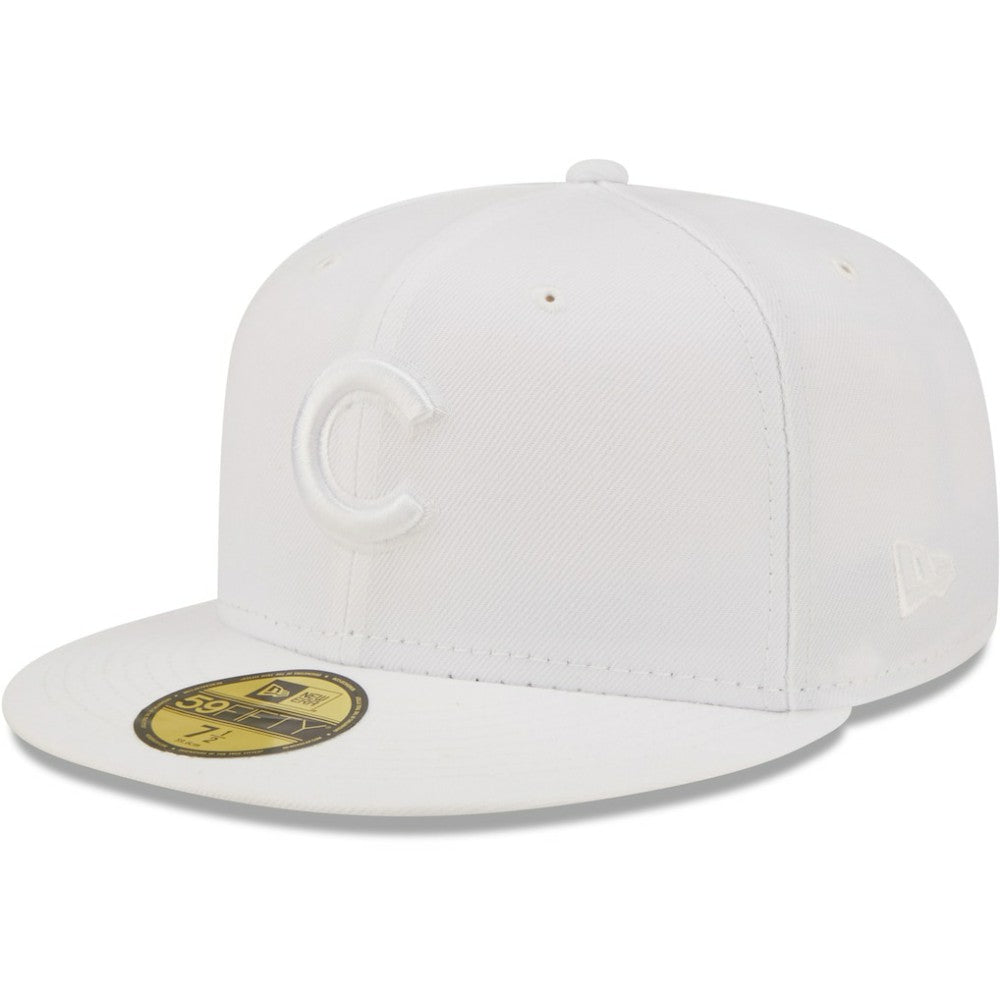 Chicago Cubs White on White 59FIFTY Fitted Hat