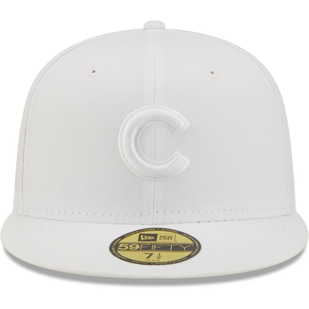 Chicago Cubs White on White 59FIFTY Fitted Hat