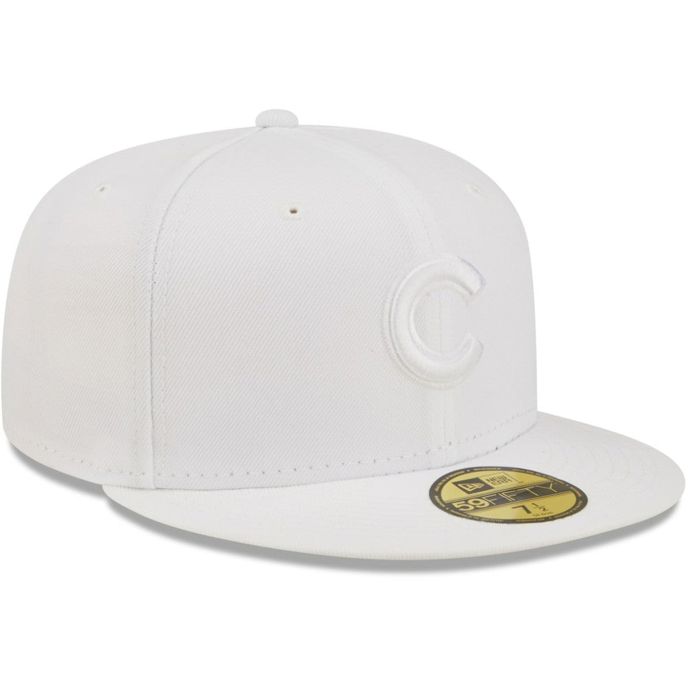 Chicago Cubs White on White 59FIFTY Fitted Hat