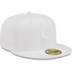 Chicago Cubs White on White 59FIFTY Fitted Hat