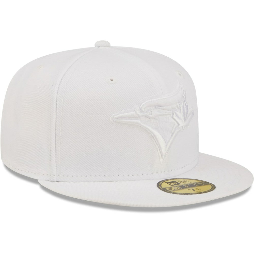 Toronto Blue Jays White on White 59FIFTY Fitted Hat