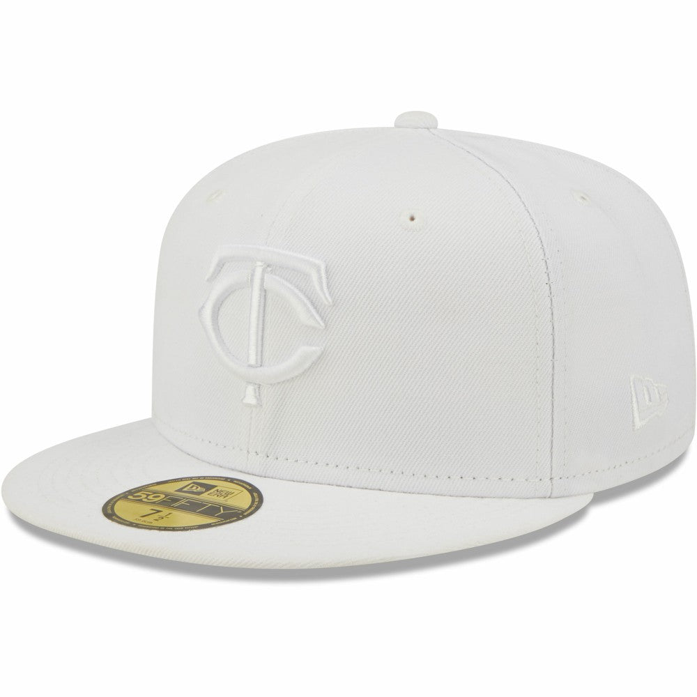 Minnesota Twins White on White 59FIFTY Fitted Hat