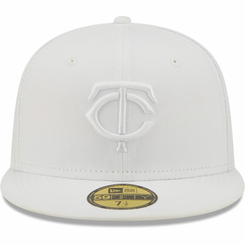 Minnesota Twins White on White 59FIFTY Fitted Hat