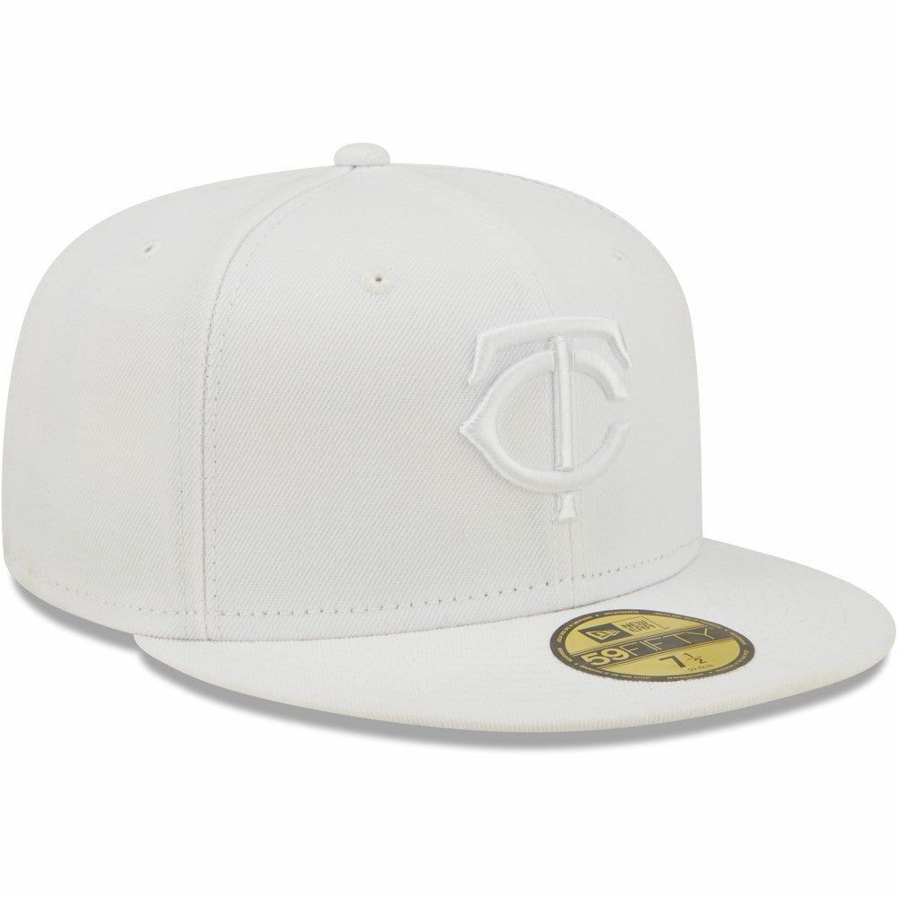 Minnesota Twins White on White 59FIFTY Fitted Hat