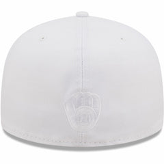 Milwaukee Brewers White on White 59FIFTY Fitted Hat