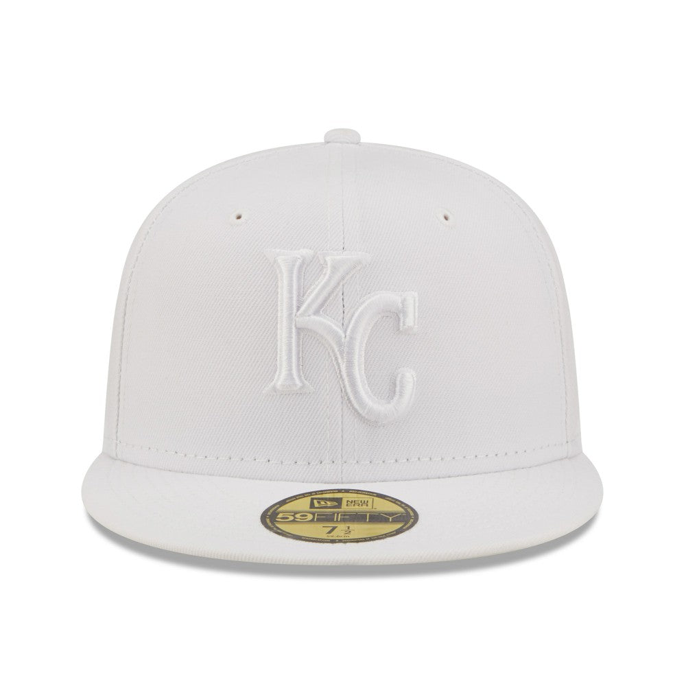 Kansas City Royals White on White 59FIFTY Fitted Hat