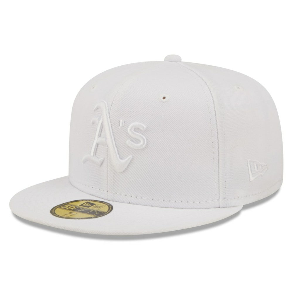 Athletics White on White 59FIFTY Fitted Hat