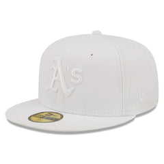 Athletics White on White 59FIFTY Fitted Hat