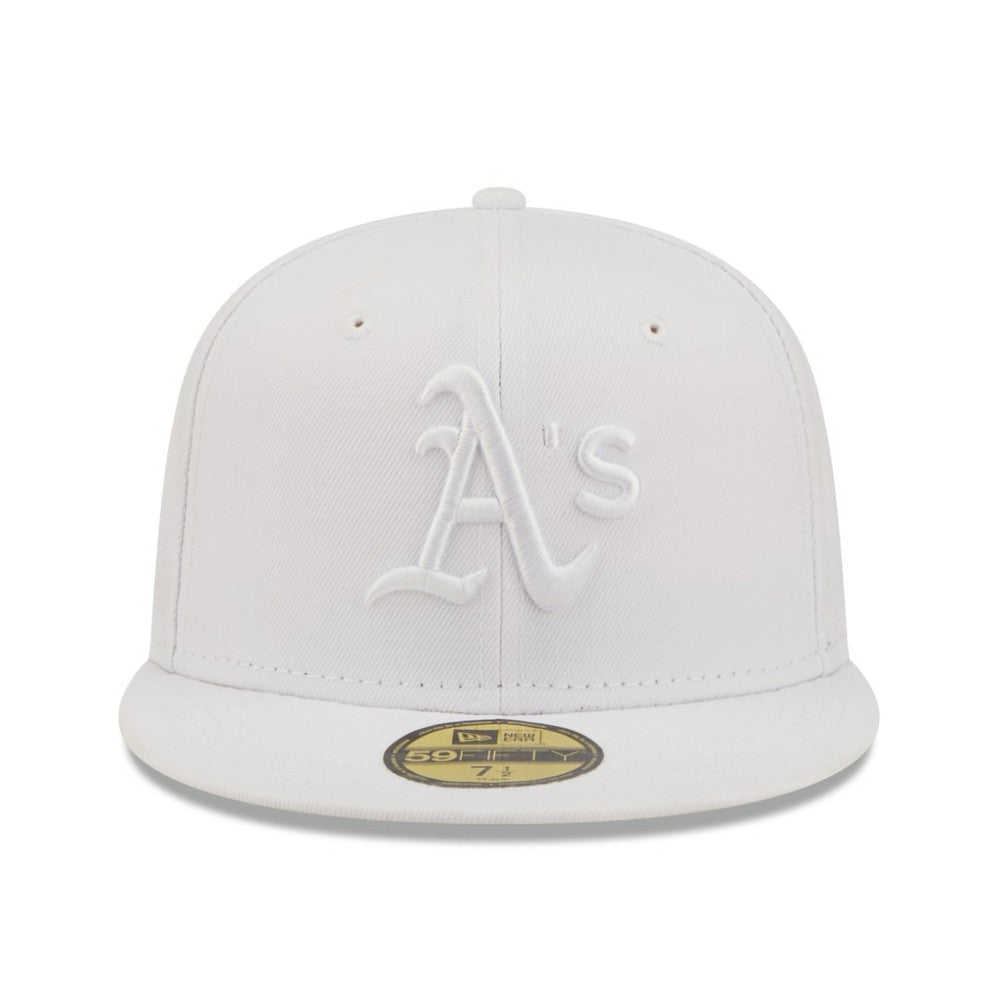 Athletics White on White 59FIFTY Fitted Hat