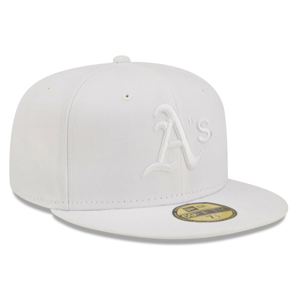 Athletics White on White 59FIFTY Fitted Hat