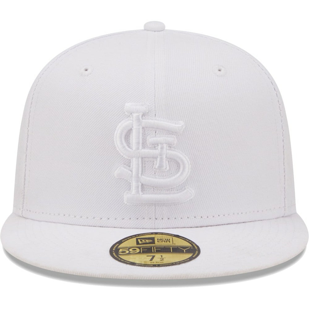 St. Louis Cardinals White on White Logo 59FIFTY Fitted Hat