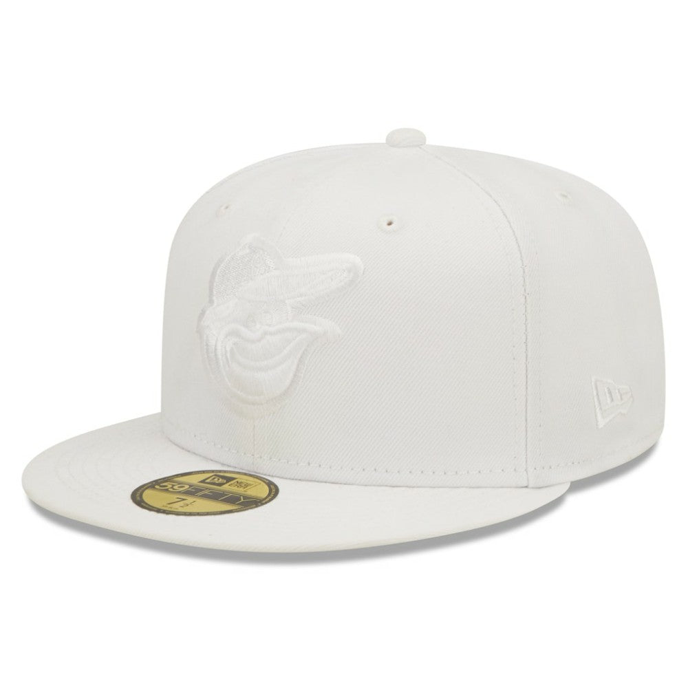 Baltimore Orioles White on White 59FIFTY Fitted Hat