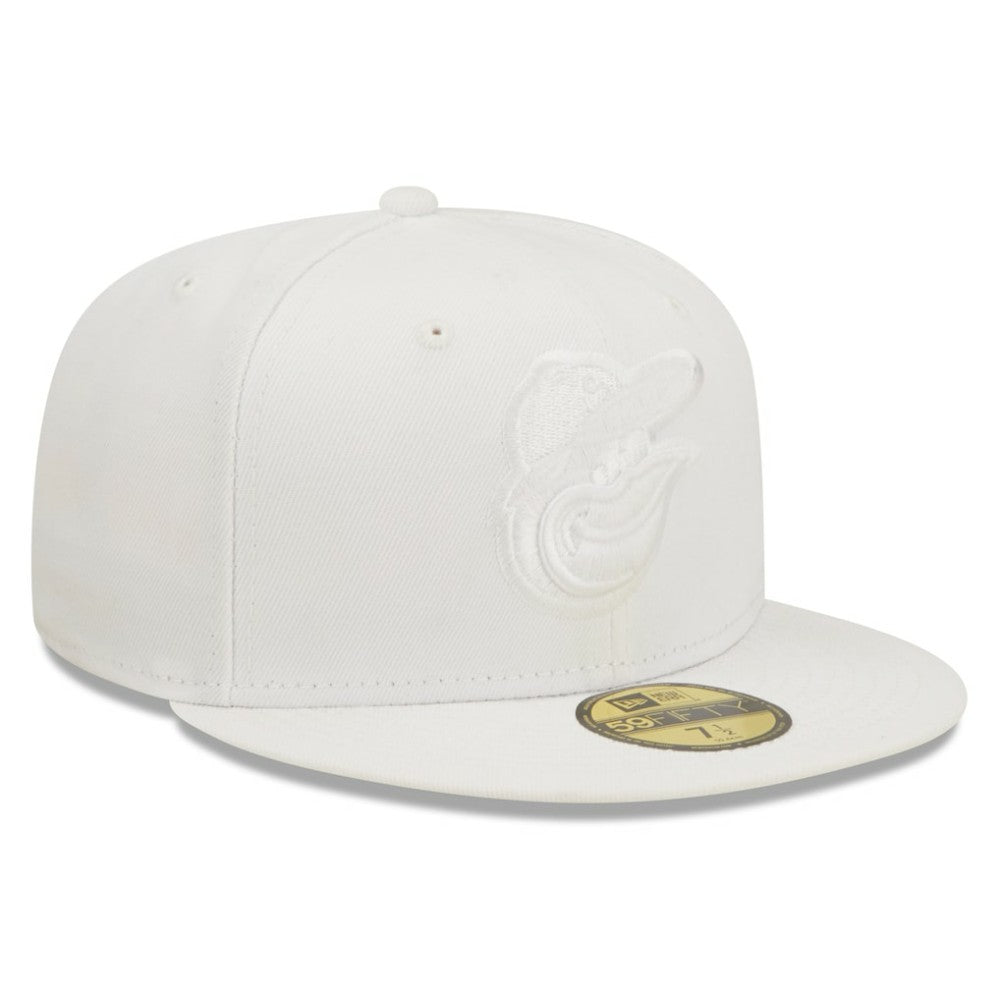 Baltimore Orioles White on White 59FIFTY Fitted Hat