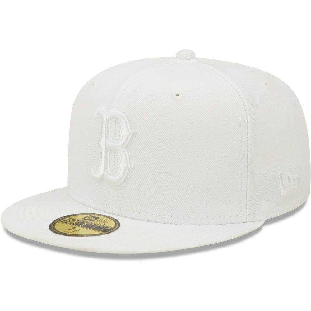 Boston Red Sox White on White 59FIFTY Fitted Hat