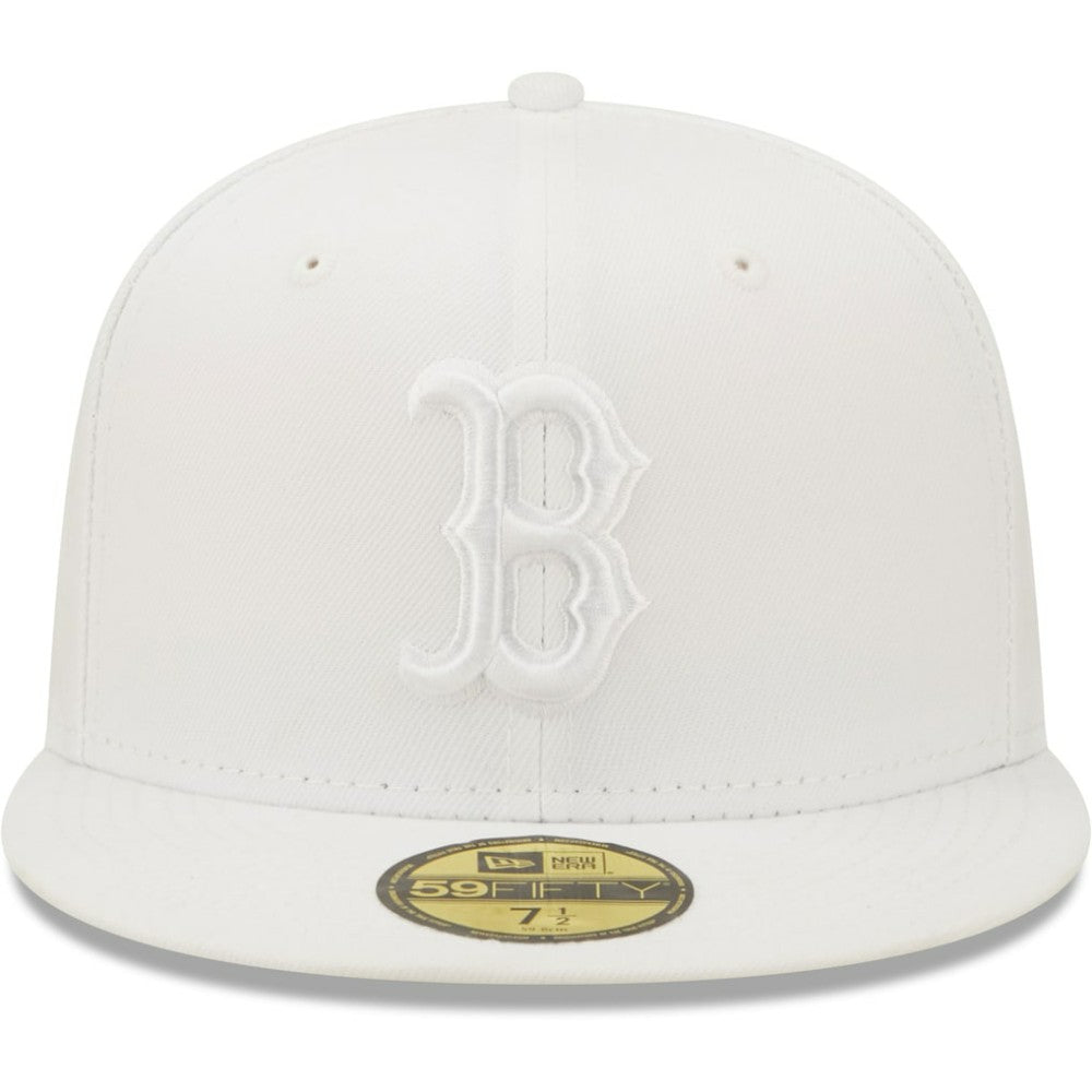 Boston Red Sox White on White 59FIFTY Fitted Hat