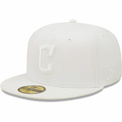 Cleveland Guardians White on White 59FIFTY Fitted Hat