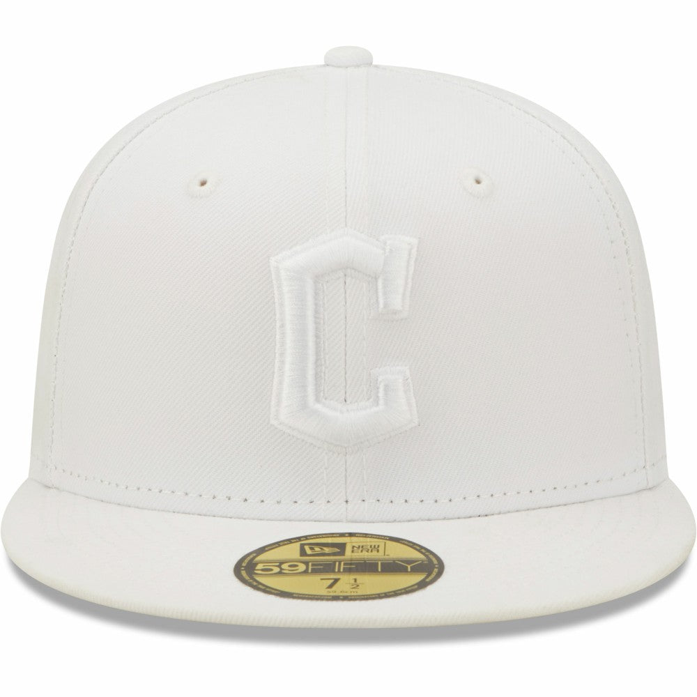 Cleveland Guardians White on White 59FIFTY Fitted Hat
