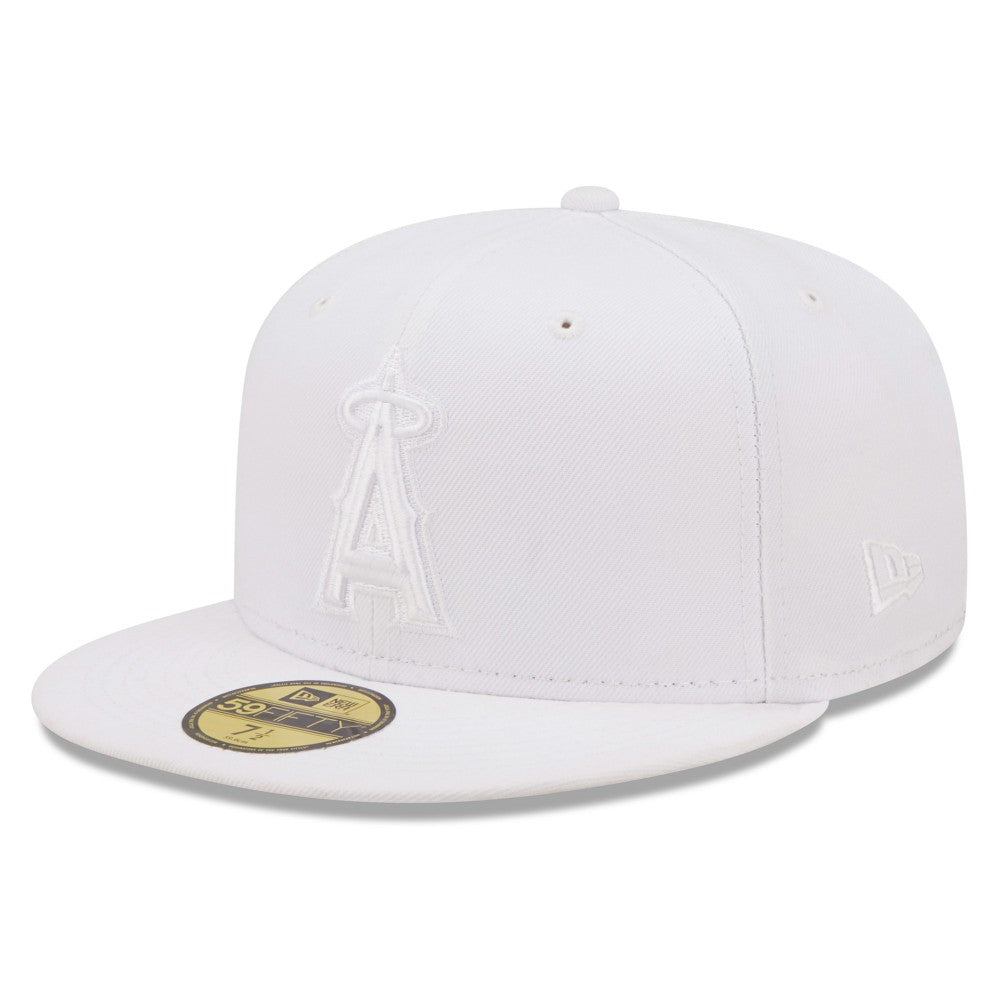 Los Angeles Angels White on White 59FIFTY Fitted Hat