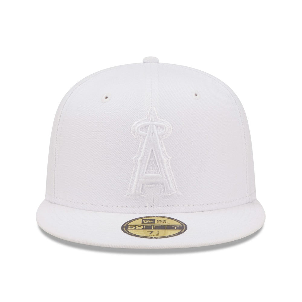 Los Angeles Angels White on White 59FIFTY Fitted Hat