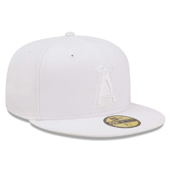 Los Angeles Angels White on White 59FIFTY Fitted Hat