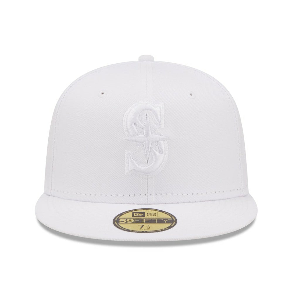 Seattle Mariners White on White 59FIFTY Fitted Hat