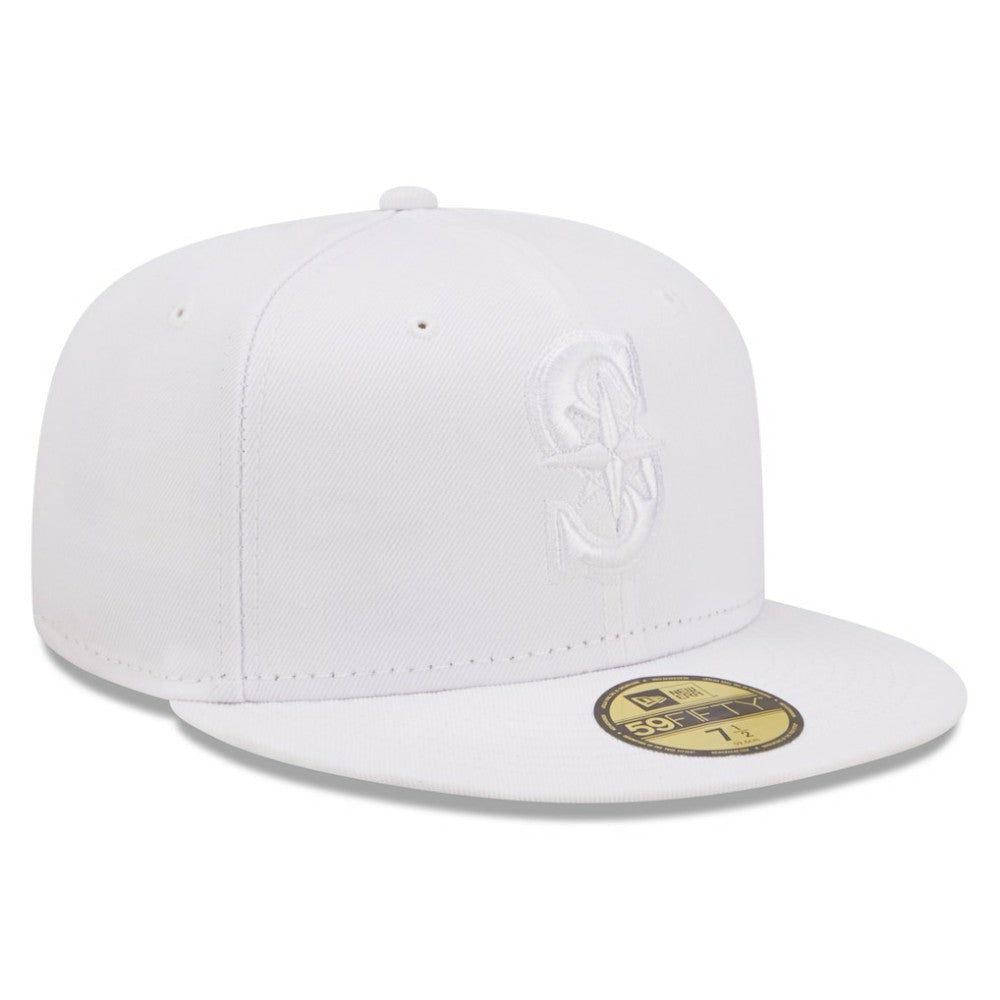 Seattle Mariners White on White 59FIFTY Fitted Hat