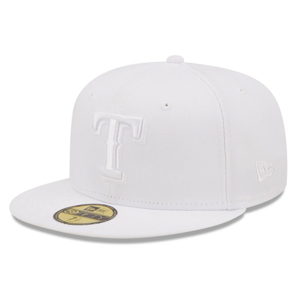 Texas Rangers White on White 59FIFTY Fitted Hat