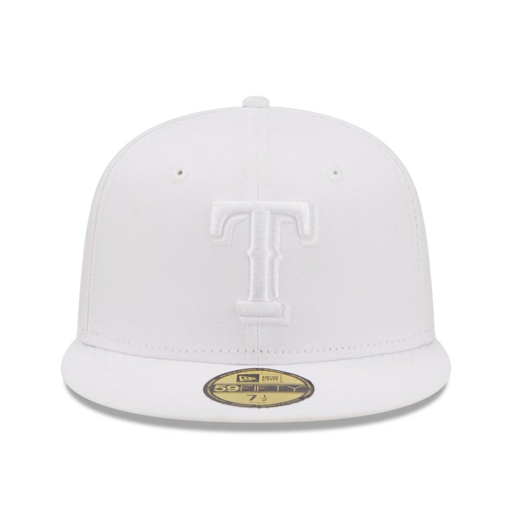 Texas Rangers White on White 59FIFTY Fitted Hat