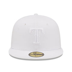 Texas Rangers White on White 59FIFTY Fitted Hat