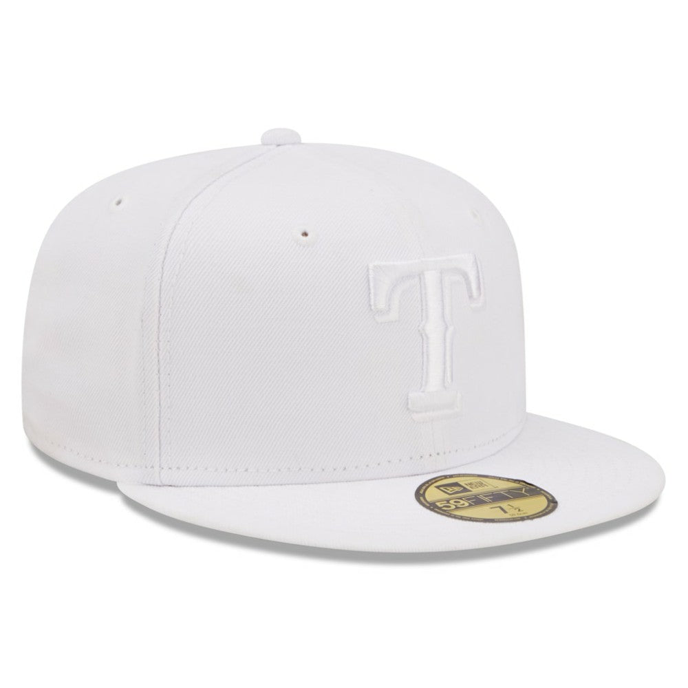 Texas Rangers White on White 59FIFTY Fitted Hat