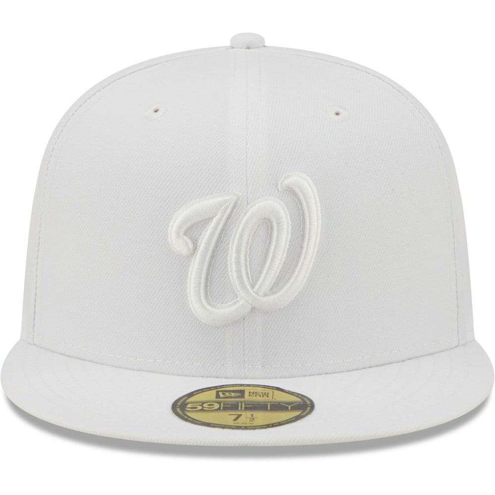 Washington Nationals White on White 59FIFTY Fitted Hat