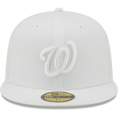 Washington Nationals White on White 59FIFTY Fitted Hat